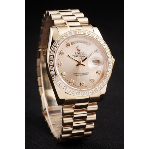 Rolex Day-Date Swiss Movement Quality Replica Watches  Automatic Watch Gold Dial 45mm