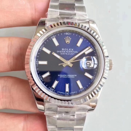 High End Replica Swiss Rolex Datejust II Automatic Blue Dial Men's Watch 116334 41mm