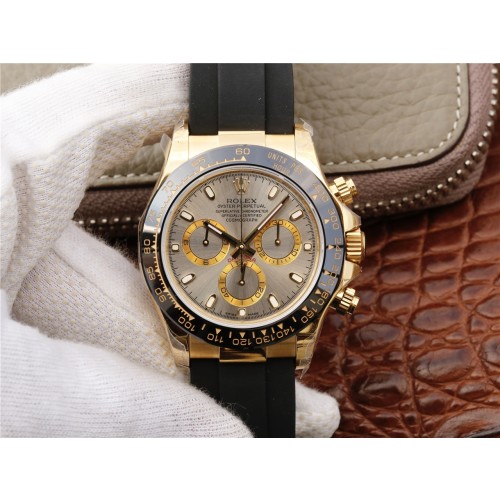Replica Swiss Rolex Daytona Cosmograph Daytona Automatic Grey Dial Men's Watch 116518