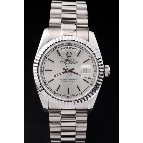 Rolex Day-Date Swiss Movement Quality Replica gentlemen Watches Automatic Watch White Dial 44mm
