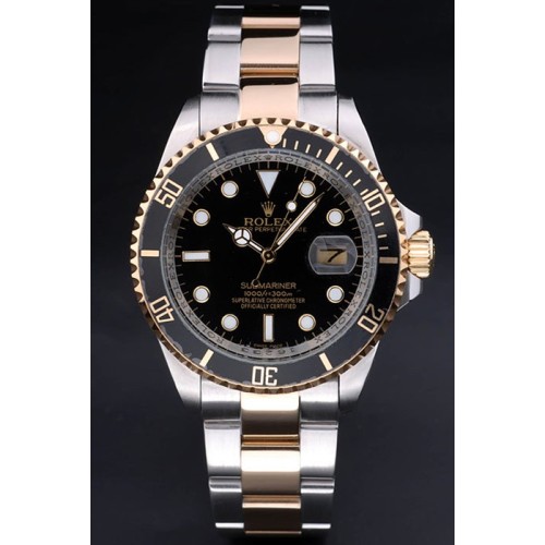 Rolex Submariner Swiss Movement Two-color Watch Black Dial 47mm