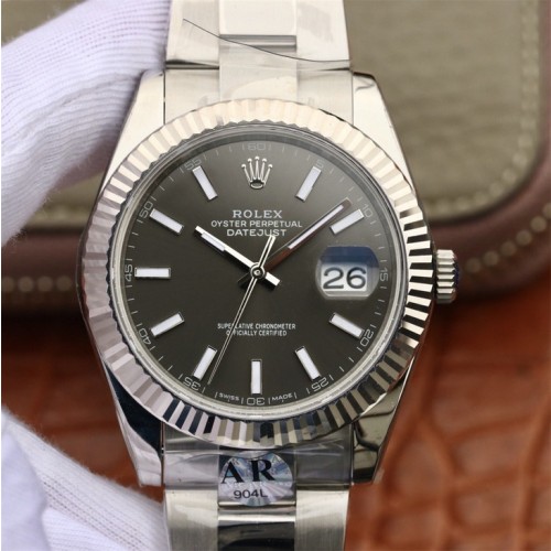 High End Swiss Rolex Datejust 41 Rhodium Dial Automatic Replica Men's Watch 126334