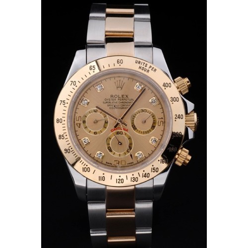 Rolex Daytona-rl70 Swiss Movement Two-color Watch Gold Dial 48mm