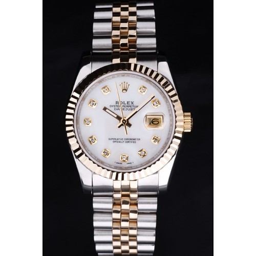 Rolex Datejust Swiss Movement Quality Replica Watches Silver Watch White Dial 45mm