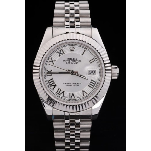 Rolex Datejust Swiss Movement Quality Replica Watches Silver Watch Silver Dial 47mm