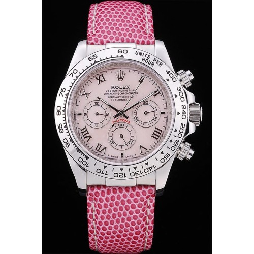 Rolex Daytona Swiss Movement  Monochrome Watch Light Pink Dial 48mm