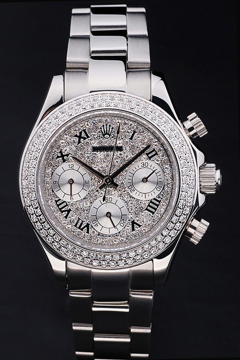 Rolex Daytona Swiss Movement Monochrome Ladies Watch Silver Dial 43mm