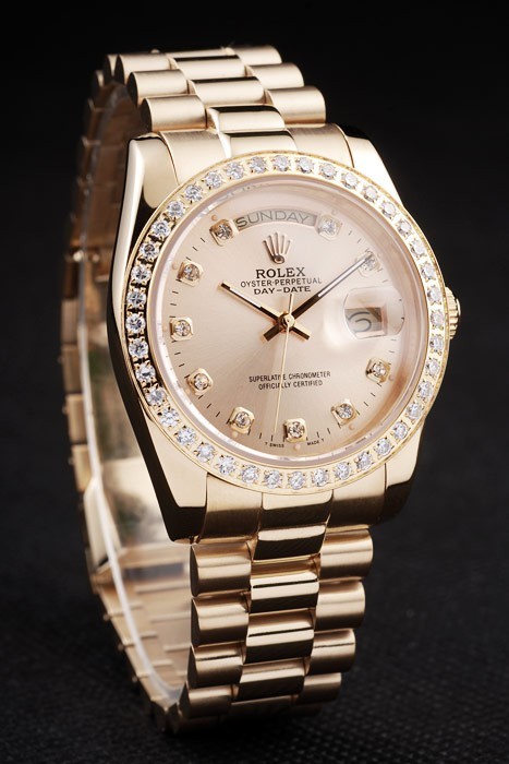 Rolex Day-Date Swiss Movement Quality Replica Watches  Automatic Watch Gold Dial 45mm