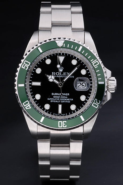Rolex Submariner Swiss Movement Monochrome Watch Black Dial