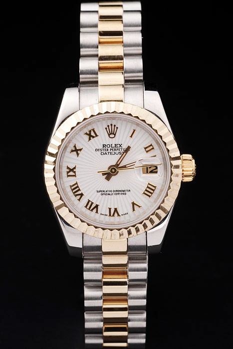 Rolex Datejust Swiss Movement Replica Watches Silver Watch White Dial 44mm