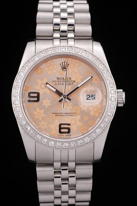 Rolex Datejust Swiss Movement Quality Replica Ladies Watches Silver Watch Gold Dial 44mm