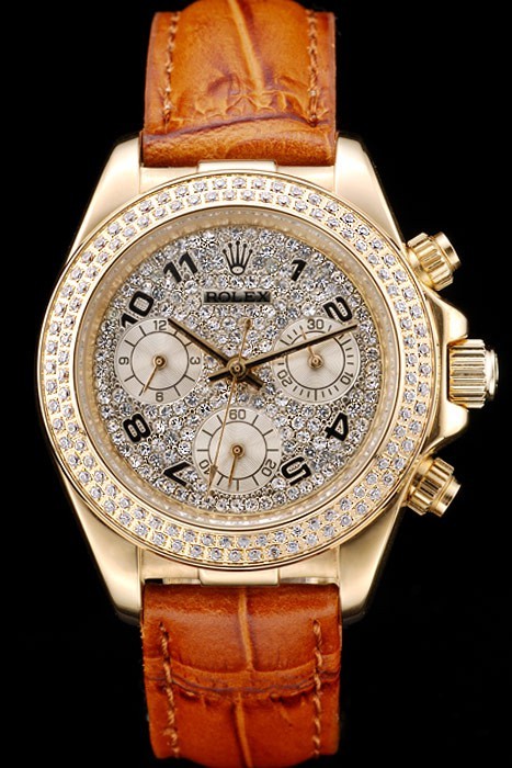 Rolex Daytona Swiss Movement Replica Brown Watches  White Dial 44mm