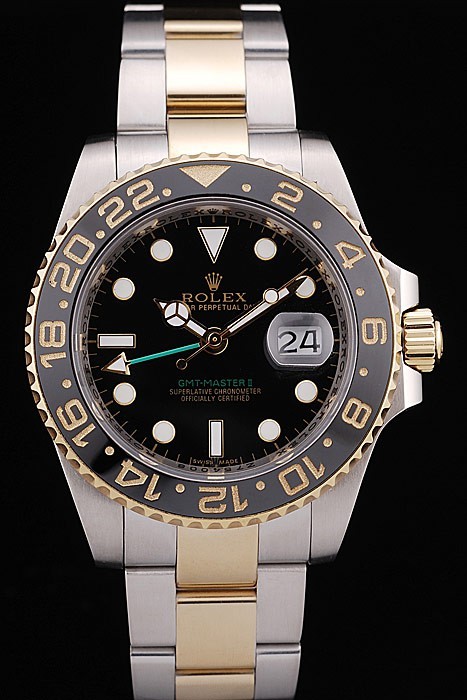 Rolex GMT Master II Swiss Movement Two-color Watch Black Ceramic Tachymeter Black Dial 48mm
