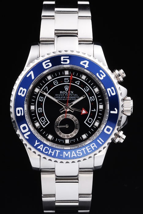 Rolex Yacht-Master Swiss Movement Monochrome Watch Black Dial 48mm