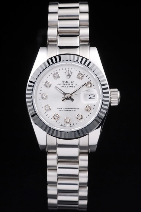 Rolex Datejust Swiss Movement Quality Replica Watches Silver Watch White Dial 35mm