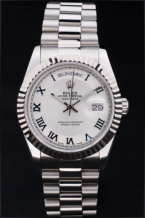 Rolex Day-Date Swiss Movement Quality Replica Watches Automatic Watch White Dial 48mm