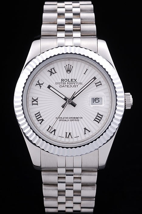 Rolex Swiss Movement Monochrome Watch White Dial 50mm