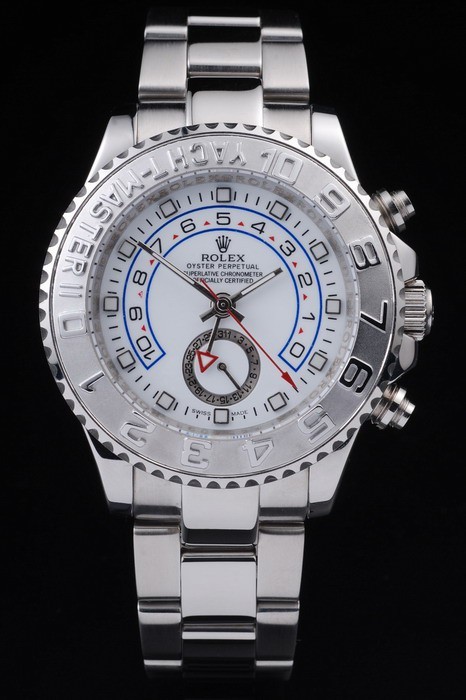 Rolex Yacht-Master Swiss Movement Monochrome Watch White Dial 48mm