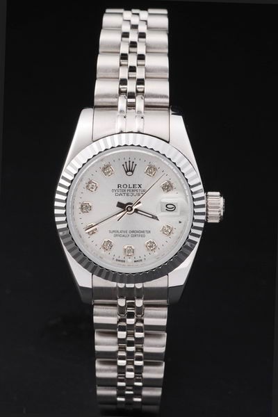 Rolex Datejust Swiss Movement Replica Ladies Watches White Watch White Dial 44mm