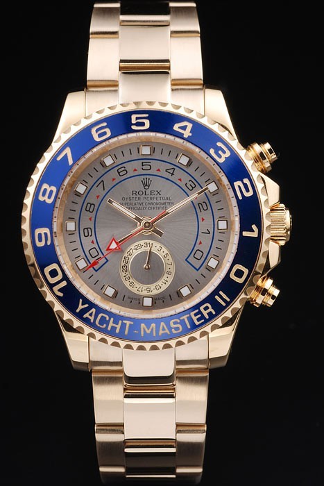 Rolex Yacht-Master Swiss Movement Monochrome Watch Silver Grey Dial 48mm
