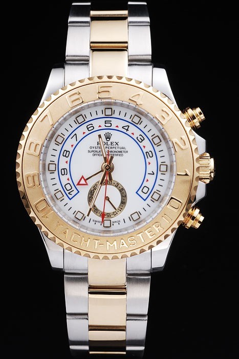 Rolex Yacht-Master II  Swiss Movement Two-color Watch White Dial 48mm