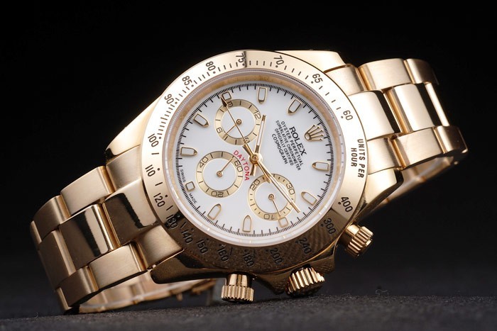 Rolex Daytona Swiss Movement Monochrome Watch White Dial 48mm