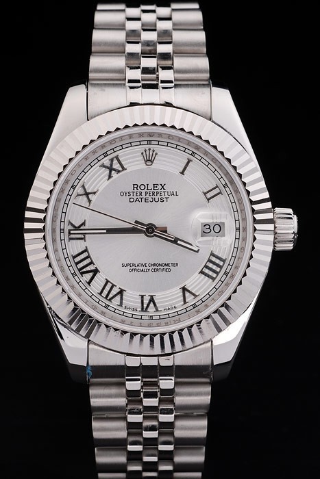 Rolex Datejust Swiss Movement Quality Replica Watches Silver Watch Silver Dial 47mm