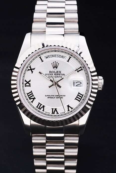 Rolex Day-Date Swiss Movement Quality Replica Watches Automatic Watch White Dial 45mm