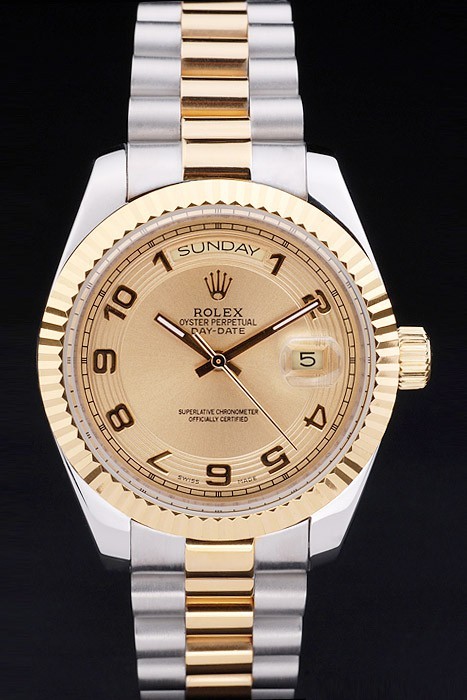 Rolex Day-Date Swiss Movement Quality Replica Watches Automatic Watch Gold Dial 48mm