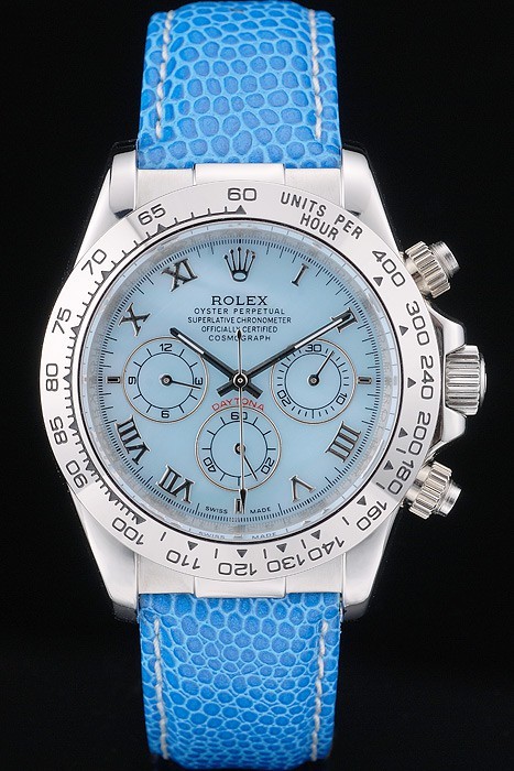 Rolex Daytona Swiss Movement Monochrome Blue Ladies Watch Light Blue Dial 48mm