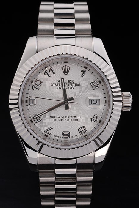Rolex Datejust Swiss Movement Quality Replica Watches Silver Watch Silver Dial 47mm