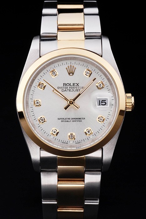 Rolex Datejust Swiss Movement Quality Replica Watches Silver Watch White Dial 45mm