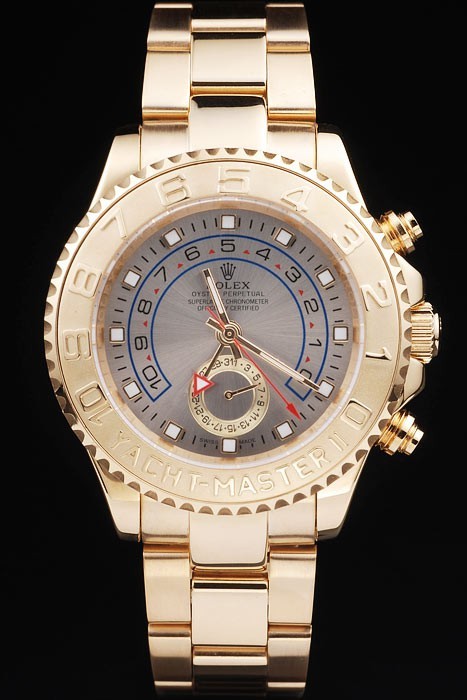 Rolex Yacht-Master Swiss Movement Monochrome Watch Silver Grey Dial 48mm