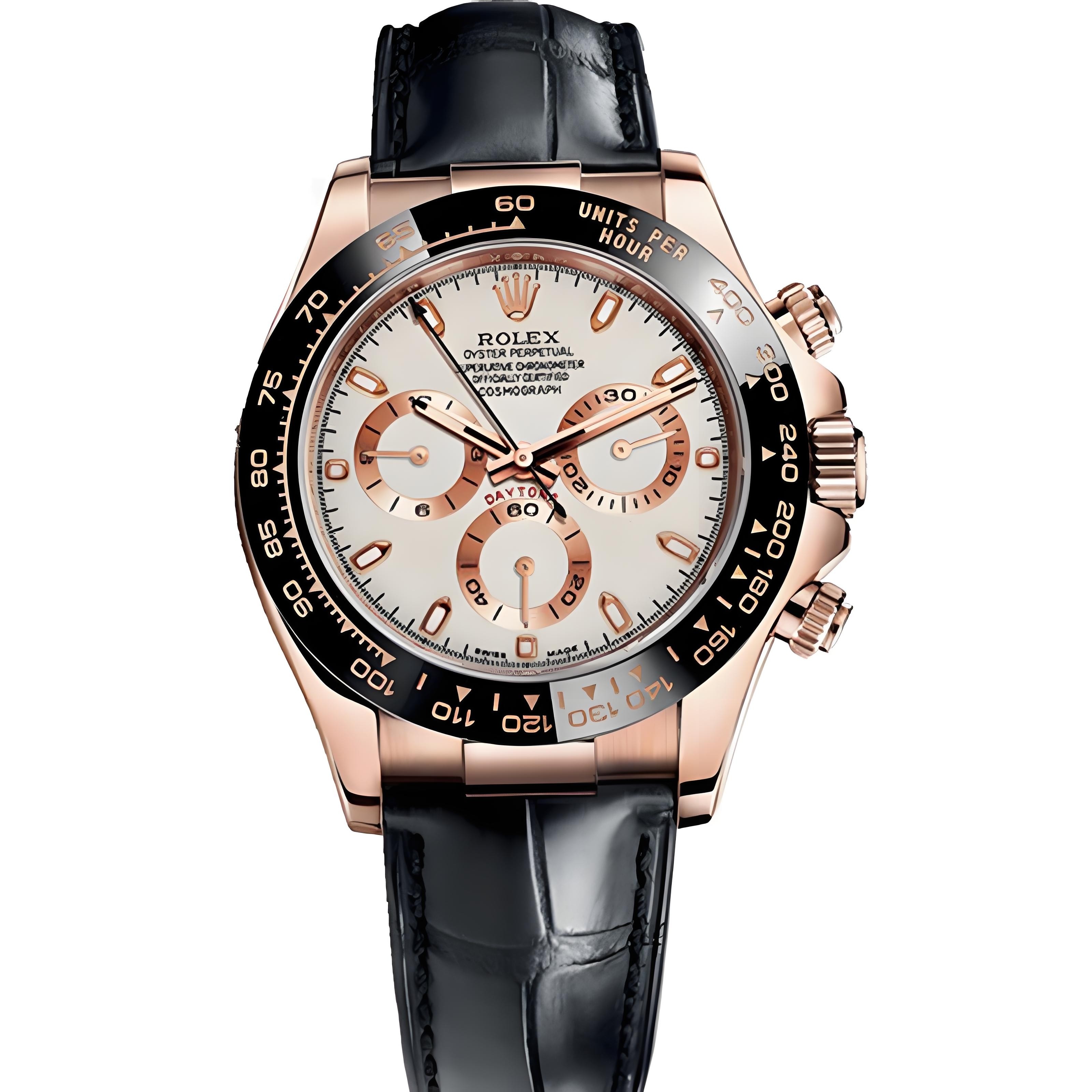 High End Replica Swiss Rolex Daytona Chronograph Automatic White Dial Men's Watch 116515