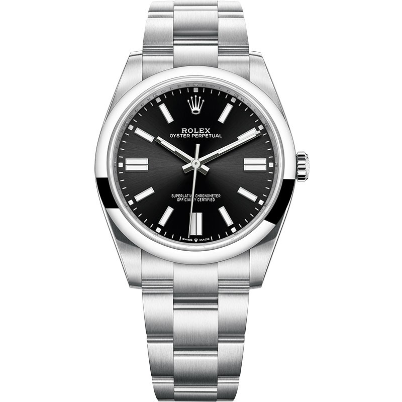  Replica Super Clone Rolex Oyster Perpetual Automatic Black Dial Men's Watch 124300 41mm