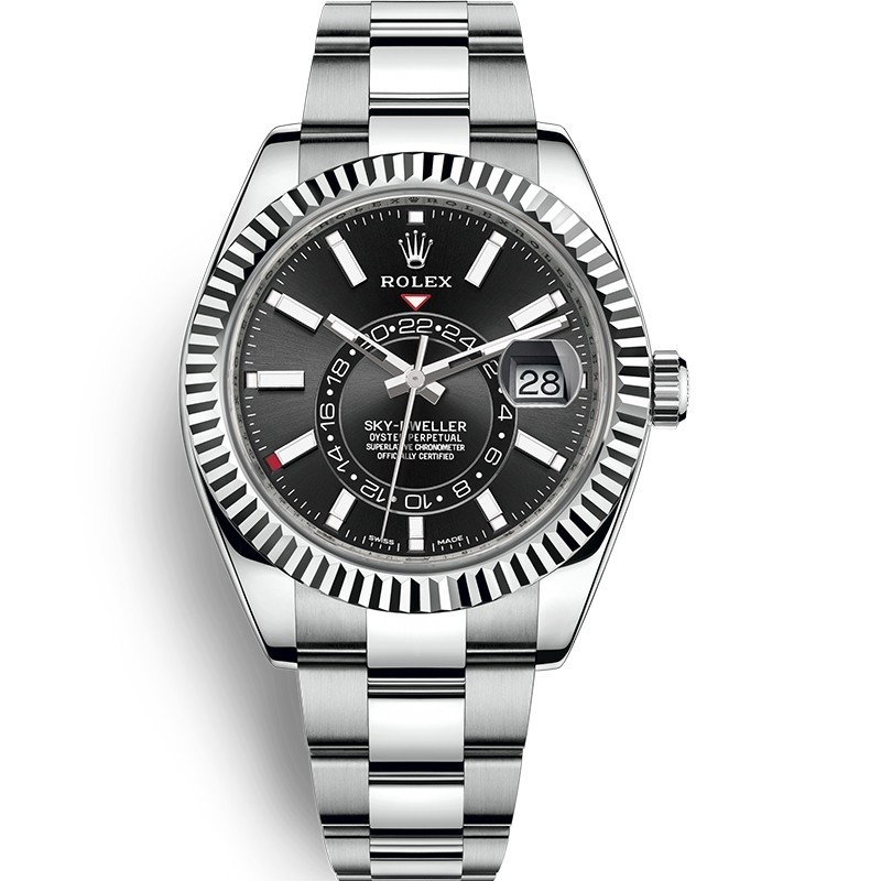  Replica Swiss Rolex Sky-Dweller Oyster Automatic Black Dial Men's Watch 326934-0005 High End