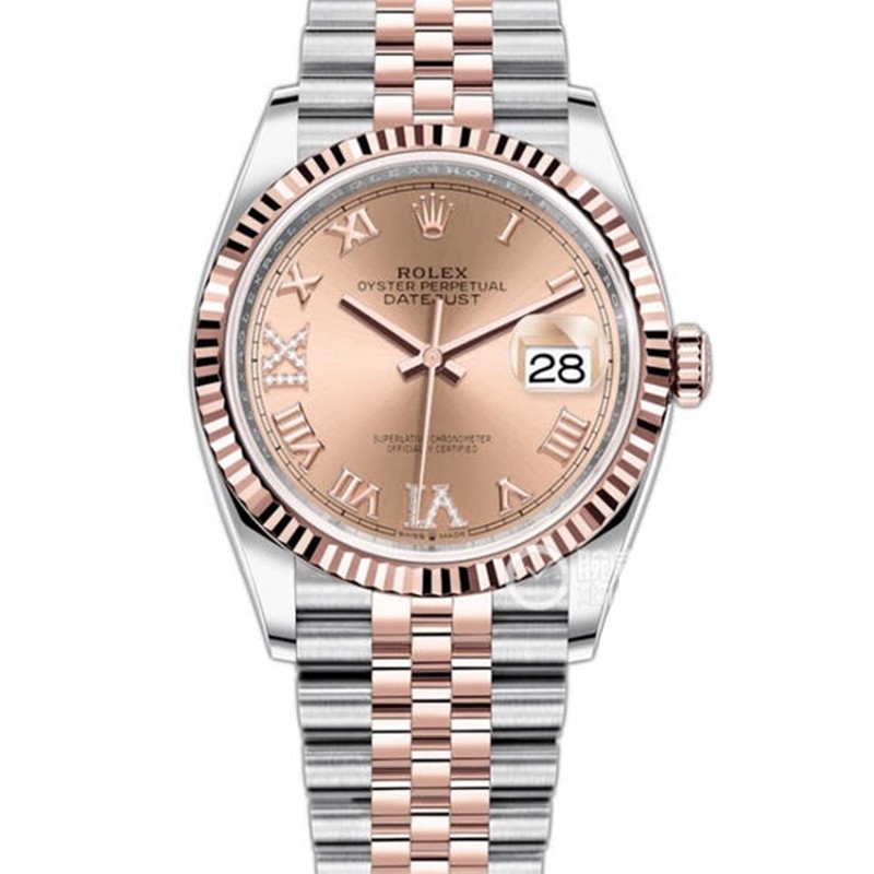  Replica Swiss Rolex Datejust 36 Pink Dial  Replica Jubilee Watch 126231