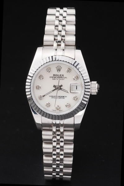 Rolex Datejust Swiss Movement Replica Ladies Watches White Dial 34mm