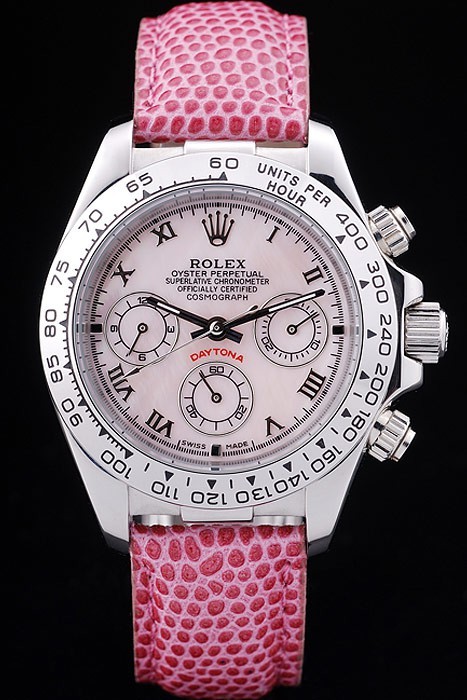 Rolex Swiss Movement  Monochrome Pink Ladies Watch Light Pink Dial 44mm
