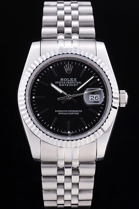 Rolex Swiss Movement  Monochrome Watch  Golden Watch 44mm