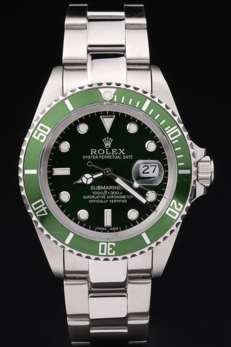 Rolex Submariner Swiss Movement Mechanism Monochrome Watch Black Dial 47mm