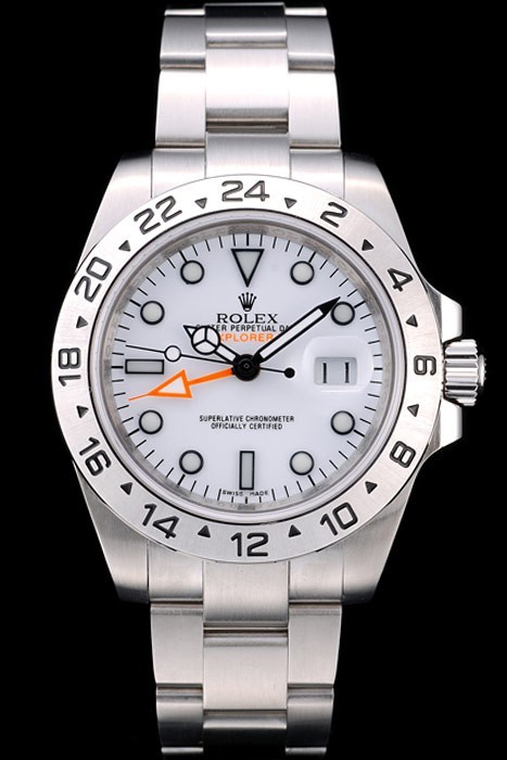 Rolex Swiss Explorer Swiss Movement Stainless Steel Bezel White Dial Tachymeter 48mm