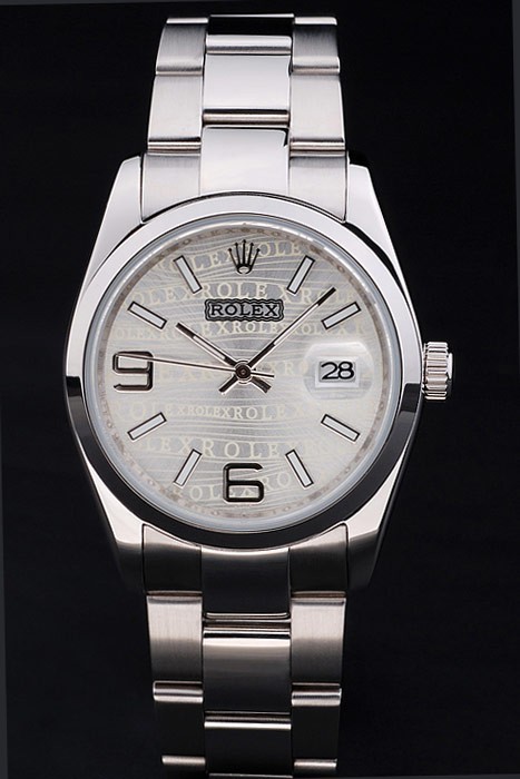 Rolex Perpetual Swiss movement gentlemen Automatic Watch Silver Dial 
