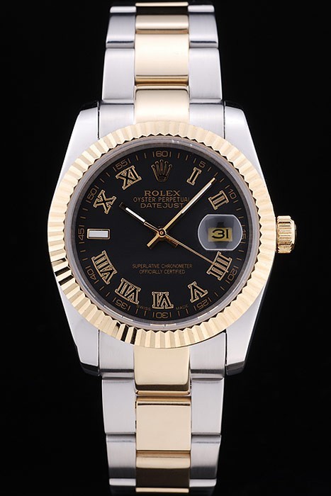 Rolex Swiss Movement  Black Dial 44mm