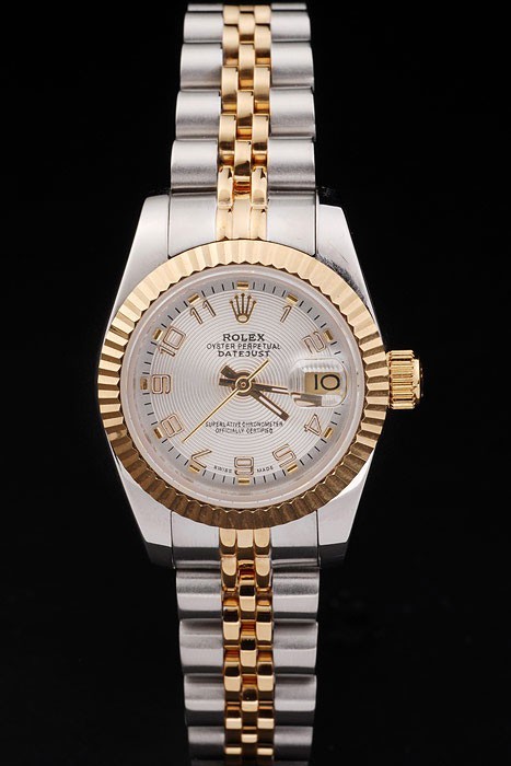 Rolex Datejust Swiss Movement Replica Ladies Watches Silver Dial 34mm