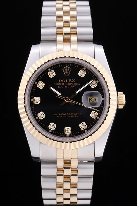 Rolex rl315 Swiss Movement  Two-color Watch   Golden Watch 44mm