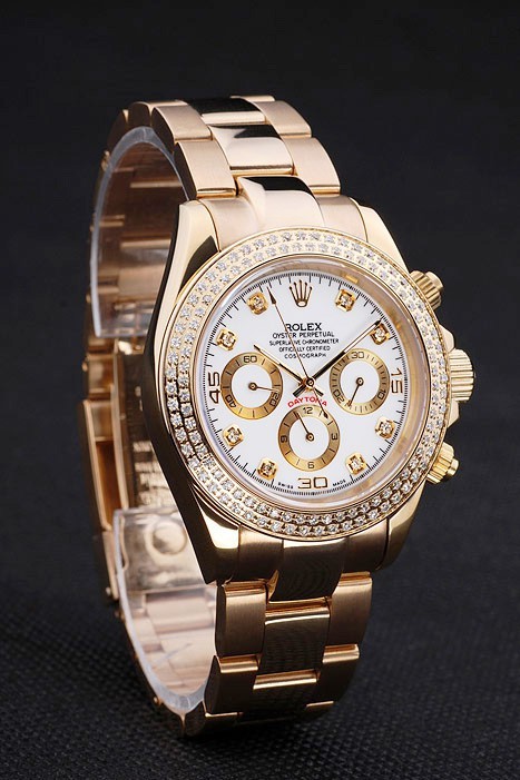 Rolex Daytona Swiss Movement  Golden Watch White Dial 48mm
