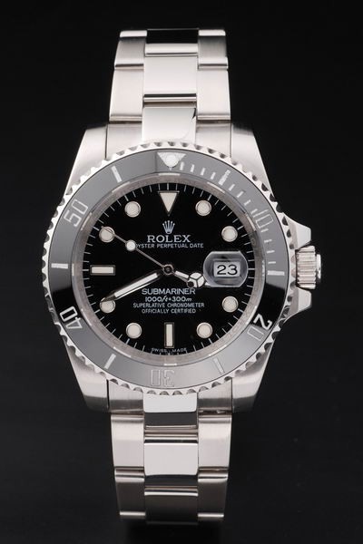 Rolex Submariner Swiss Mechanism-srl56 Swiss Movement Monochrome Watch Black Dial 48mm