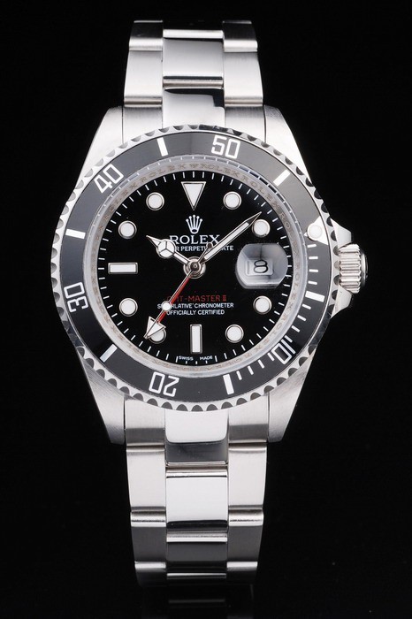 Rolex Gmt-Master Swiss Movement  Monochrome Watch Black Dial 48mm