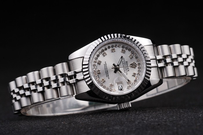 Rolex Datejust Swiss Movement Quality Replica Watches Ladies Silver Watch Silver Dial 34mm